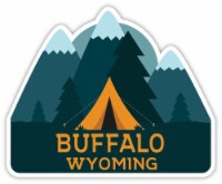 Buffalo Wyoming Souvenir Decorative Stickers (Choose theme and size) 4-Pack 10-Inch Tent