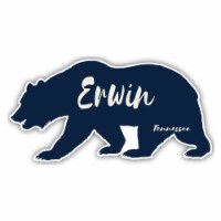Erwin Tennessee Souvenir Decorative Stickers (Choose theme and size) Single Unit 10-Inch Bear