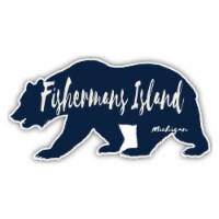 Fishermans Island Michigan Souvenir Decorative Stickers (Choose theme and size) Single Unit