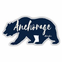 Anchorage Alaska Souvenir Decorative Stickers (Choose theme and size) 4-Pack 12-Inch Bear