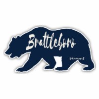 Brattleboro Vermont Souvenir Decorative Stickers (Choose theme and size) 4-Pack 12-Inch Bear