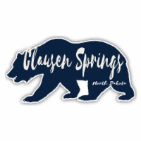Clausen Springs North Dakota Souvenir Decorative Stickers (Choose theme and size) Single Unit