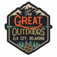 Elk City Oklahoma Souvenir Decorative Stickers (Choose theme and size) 4-Pack 12-Inch Great