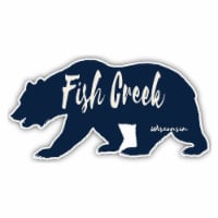 Fish Creek Wisconsin Souvenir Decorative Stickers (Choose theme and size) Single Unit 12-Inch