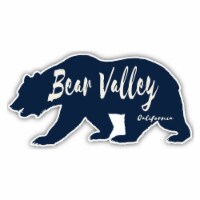 Bear Valley California Souvenir Decorative Stickers (Choose theme and size) 4-Pack 2-Inch