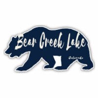 Bear Creek Lake Colorado Souvenir Decorative Stickers (Choose theme and size) Single Unit