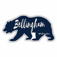 Bellingham Washington Souvenir Decorative Stickers (Choose theme and size) 4-Pack 2-Inch Bear