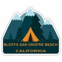 Bluffs San Onofre Beach California Souvenir Decorative Stickers (Choose theme and size)