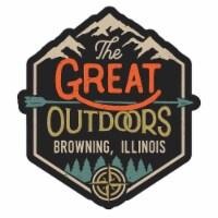 Browning Illinois Souvenir Decorative Stickers (Choose theme and size) 4-Pack 2-Inch Great