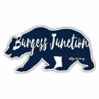 Burgess Junction Wyoming Souvenir Decorative Stickers (Choose theme and size) Single Unit