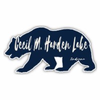 Cecil M. Harden Lake Indiana Souvenir Decorative Stickers (Choose theme and size) Single Unit