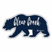 Clear Creek Alabama Souvenir Decorative Stickers (Choose theme and size) 4-Pack 2-Inch Bear