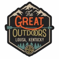 Louisa Kentucky Souvenir Decorative Stickers (Choose theme and size) 2-Inch Great Outdoors