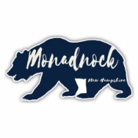 Monadnock New Hampshire Souvenir Decorative Stickers (Choose theme and size) 2-Inch Bear