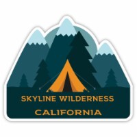 Skyline Wilderness California Souvenir Decorative Stickers (Choose theme and size) Single