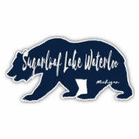 Sugarloaf Lake Waterloo Michigan Souvenir Decorative Stickers (Choose theme and size) Single