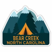 Bear Creek North Carolina Souvenir Decorative Stickers (Choose theme and size) Single Unit