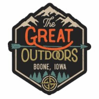 Boone Iowa Souvenir Decorative Stickers (Choose theme and size) 4-Pack 4-Inch Great Outdoors