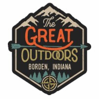 Borden Indiana Souvenir Decorative Stickers (Choose theme and size) 4-Pack 4-Inch Great