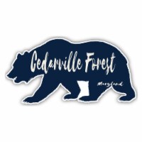 Cedarville Forest Maryland Souvenir Decorative Stickers (Choose theme and size) 4-Pack 4-Inch