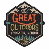 Livingston Montana Souvenir Decorative Stickers (Choose theme and size) 4-Inch Great Outdoors