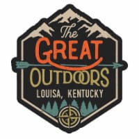 Louisa Kentucky Souvenir Decorative Stickers (Choose theme and size) 4-Inch Great Outdoors