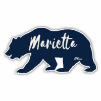 Marietta Ohio Souvenir Decorative Stickers (Choose theme and size) 4-Inch Bear