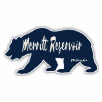 Merritt Reservoir Nebraska Souvenir Decorative Stickers (Choose theme and size) 4-Inch Bear