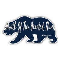 Mouth of Two Hearted River Michigan Souvenir Decorative Stickers (Choose theme and size)
