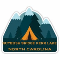 Nutbush Bridge Kerr Lake North Carolina Souvenir Decorative Stickers (Choose theme and size)
