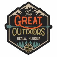 Ocala Florida Souvenir Decorative Stickers (Choose theme and size) Single Unit 4-Inch Great