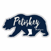 Petoskey Michigan Souvenir Decorative Stickers (Choose theme and size) Single Unit 4-Inch