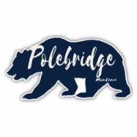 Polebridge Montana Souvenir Decorative Stickers (Choose theme and size) Single Unit 4-Inch