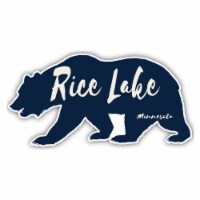 Rice Lake Minnesota Souvenir Decorative Stickers (Choose theme and size) Single Unit 4-Inch