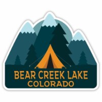 Bear Creek Lake Colorado Souvenir Decorative Stickers (Choose theme and size) 4-Pack 6-Inch