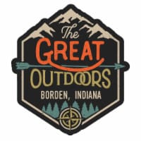 Borden Indiana Souvenir Decorative Stickers (Choose theme and size) 4-Pack 6-Inch Great