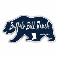 Buffalo Bill Ranch Nebraska Souvenir Decorative Stickers (Choose theme and size) 4-Pack