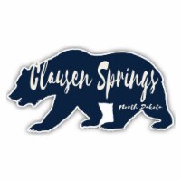 Clausen Springs North Dakota Souvenir Decorative Stickers (Choose theme and size) Single Unit