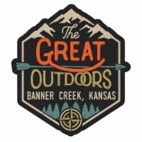 Banner Creek Kansas Souvenir Decorative Stickers (Choose theme and size) Single Unit 8-Inch