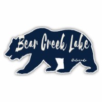 Bear Creek Lake Colorado Souvenir Decorative Stickers (Choose theme and size) 4-Pack 8-Inch