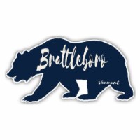 Brattleboro Vermont Souvenir Decorative Stickers (Choose theme and size) 4-Pack 8-Inch Bear