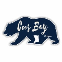 Coos Bay Oregon Souvenir Decorative Stickers (Choose theme and size) 4-Pack 8-Inch Bear