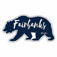 Fairbanks Alaska Souvenir Decorative Stickers (Choose theme and size) Single Unit 8-Inch Bear