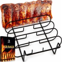 MOUNTAIN GRILLERS BBQ Rib Racks for Gas/Charcoal Grill, Holds 5 Ribs, Non-Stick