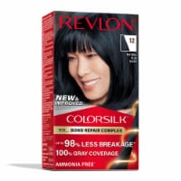 Revlon ColorSilk Permanent Hair Color with Bond Repair Complex 012 Natural Blue Black Perspective: Main