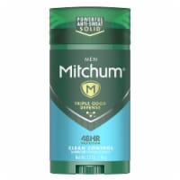 Mitchum Men Triple Odor Defense Clean Control Invisible Solid Antiperspirant Deodorant Perspective: Main