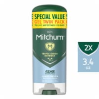 Mitchum Men Triple Odor Defense Unscented Gel Antiperspirant Deodorant 2-Pack Perspective: Main