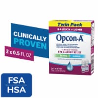 Bausch & Lomb Opcon-A Eye Allergy Relief Eye Drops Twin Pack