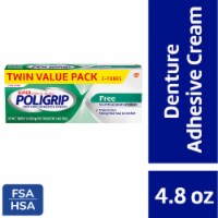 Poligrip, Super Poligrip Free, Denture Adhesive Cream, Flavor Free, Zinc Free Perspective: Main