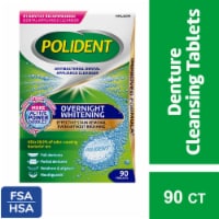 Polident Overnight Whitening Antibacterial Dental Appliance Cleanser Tablets Perspective: Main